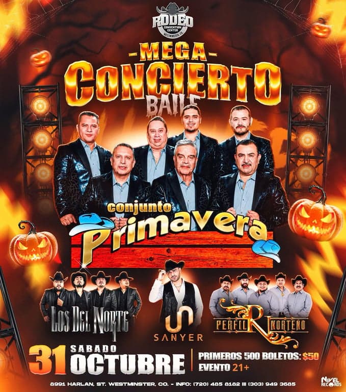 Conjunto Primavera-Mega Concierto-Los Del Norte-Sanyer-Perfil Norteño